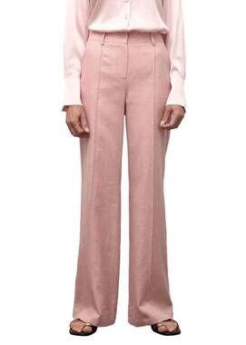 NEW IRIS SETLAKWE pintuck linen wide leg pants in pink